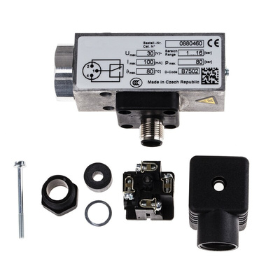 RS PRO Pressure Switch, M12 x 1 1bar to 16 bar