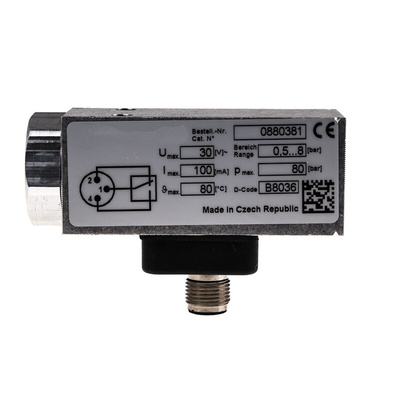 RS PRO Pressure Switch, M12 x 1 0.5bar to 8 bar