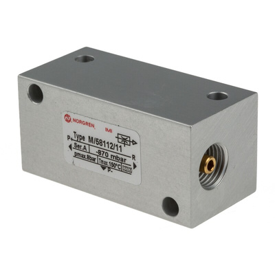 Norgren Vacuum Pump, 0.3mm nozzle , -0.9bar 55L/min, M/58112 series