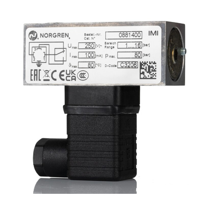 Norgren Pressure Switch, Flange 1bar to 16 bar
