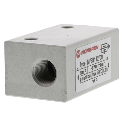 Norgren Vacuum Pump, 6mm nozzle , -0.85bar 28L/min, M/58112 series