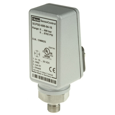 Parker Pressure Switch, G 1/4 0bar to 600 bar