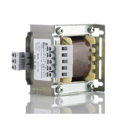 RS PRO 50VA 1 Output Chassis Mounting Transformer, 24V ac, IEC 61558-2-4