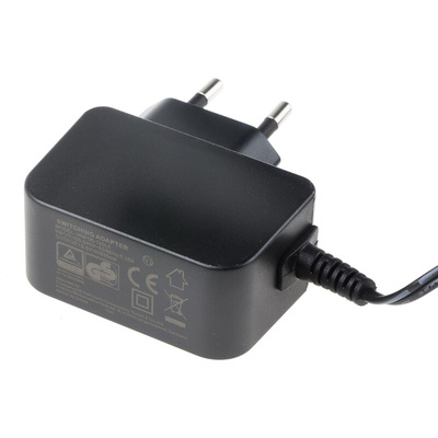 RS PRO 7.5W Plug-In AC/DC Adapter 12V dc Output, 630mA Output