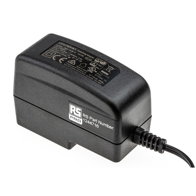 RS PRO 12W Plug-In AC/DC Adapter 12V dc Output, 1A Output