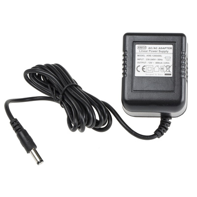 RS PRO 5W Plug-In AC/AC Adapter 12V ac Output, 400mA Output