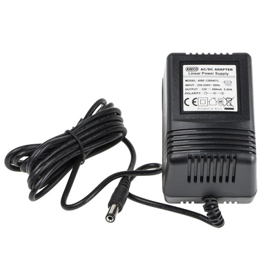 RS PRO 6W Plug-In AC/DC Adapter 12V dc Output, 450mA Output