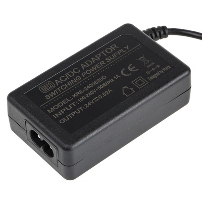 RS PRO 12.5W Plug-In AC/DC Adapter 24V dc Output, 520mA Output