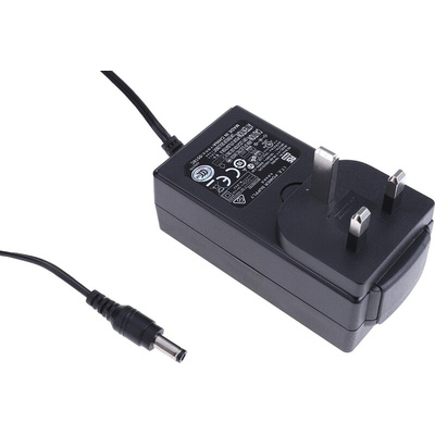 RS PRO 30W Plug-In AC/DC Adapter 12V dc Output, 2.5A Output