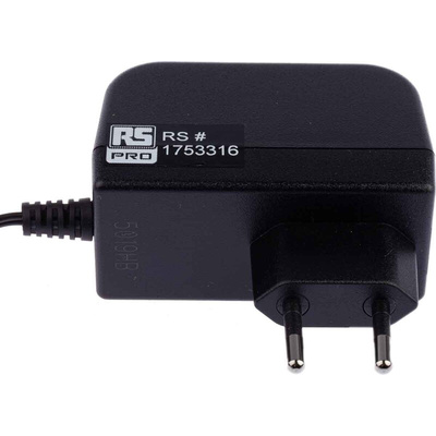 RS PRO 18W Plug-In AC/DC Adapter 12V dc Output, 1.5A Output