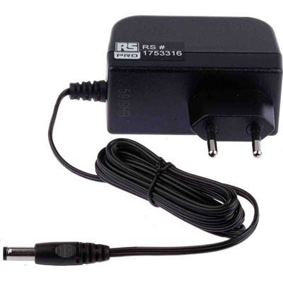 RS PRO 18W Plug-In AC/DC Adapter 12V dc Output, 1.5A Output