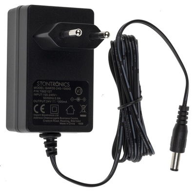 RS PRO 24W Plug-In AC/DC Adapter 24V dc Output, 1A Output