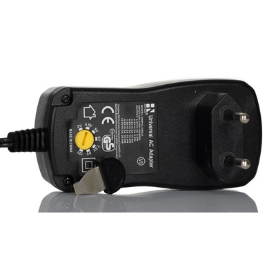 RS PRO 9W Plug-In AC/DC Adapter 3, 4.5, 5, 6, 7.5, 9, 12V Output, 2A Output