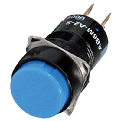 Idec Single Pole Double Throw (SPDT) Momentary Push Button Switch, IP65, 16.2 (Dia.)mm, Panel Mount, 250V ac/dc