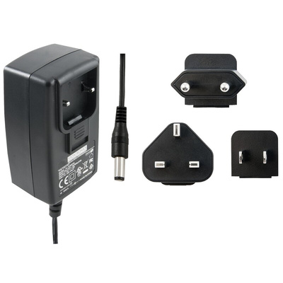 RS PRO 18W Plug-In AC/DC Adapter 12V dc Output, 1.5A Output