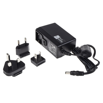 RS PRO 40W Plug-In AC/DC Adapter 12V dc Output, 3A Output
