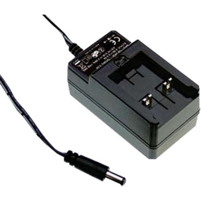 MEAN WELL 30W Plug-In AC/DC Adapter 24V dc Output, 1.25A Output