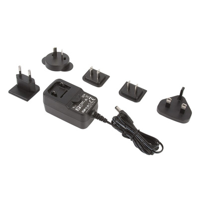 XP Power 18W Plug-In AC/DC Adapter 12V dc Output, 1.5A Output