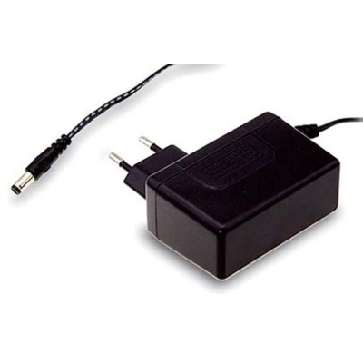 MEAN WELL 18W Plug-In AC/DC Adapter 15V dc Output, 1.2A Output