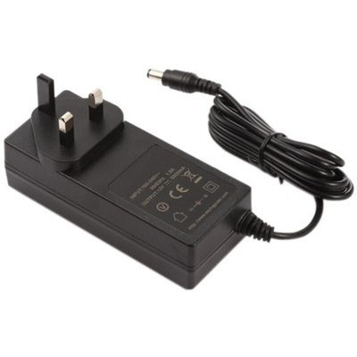 RS PRO 60W Plug-In AC/DC Adapter 24V dc Output, 2.5A Output