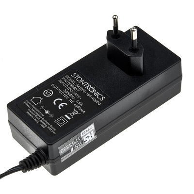 RS PRO 60W Plug-In AC/DC Adapter 15V dc Output, 4A Output