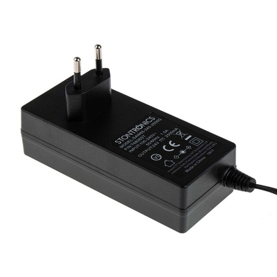 RS PRO 60W Plug-In AC/DC Adapter 24V dc Output, 2.5A Output