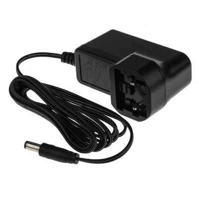 MEAN WELL 6W Plug-In AC/DC Adapter 12V dc Output, 500mA Output