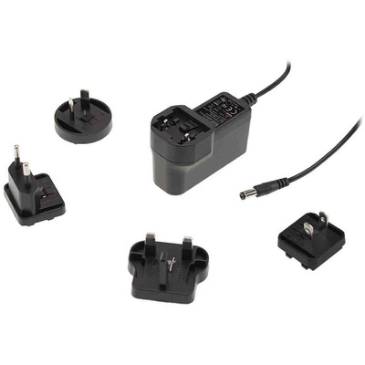 MEAN WELL 6W Plug-In AC/DC Adapter 18V dc Output, 330mA Output