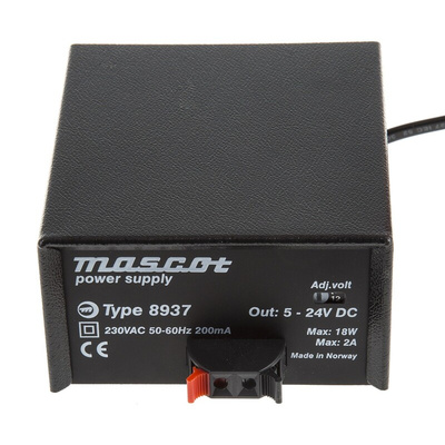 Mascot 18W Power Brick AC/DC Adapter 5 → 24V dc Output, 2A Output