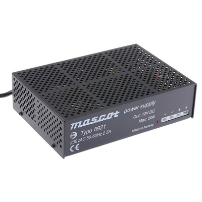 Mascot 270W Power Brick AC/DC Adapter 12V dc Output, 20A Output