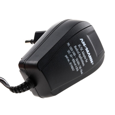 Ansmann 4.8W Plug-In AC/DC Adapter 6V dc Output, 800mA Output