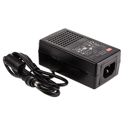MEAN WELL Power Brick AC/DC Adapter 7.5V dc Output, 2A Output
