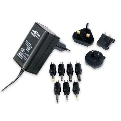 Ansmann 3.6W Plug-In AC/DC Adapter 3V dc Output, 300 → 600mA Output