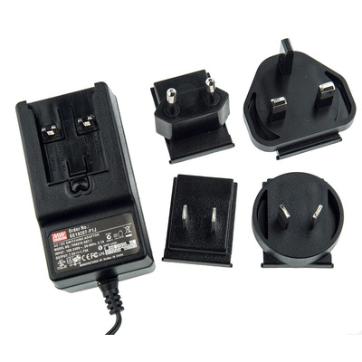 MEAN WELL 13W Plug-In AC/DC Adapter 7.5V dc Output, 1.73A Output