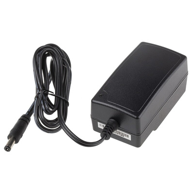 MEAN WELL 18W Plug-In AC/DC Adapter 12V dc Output, 1.5A Output