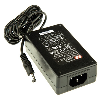 MEAN WELL Power Brick AC/DC Adapter 9V dc Output, 1.66A Output