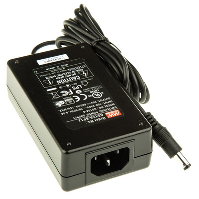 MEAN WELL Power Brick AC/DC Adapter 24V dc Output, 620mA Output