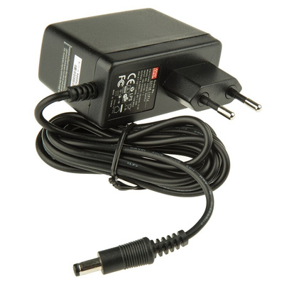 MEAN WELL 12W Plug-In AC/DC Adapter 7.5V dc Output, 1.6A Output