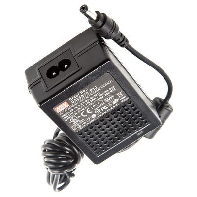 MEAN WELL Power Brick AC/DC Adapter 15V dc Output, 1.66A Output