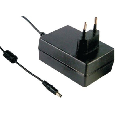 MEAN WELL 18W Plug-In AC/DC Adapter 24V dc Output, 750mA Output