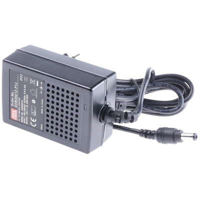 MEAN WELL 36W Plug-In AC/DC Adapter 12V dc Output, 3A Output