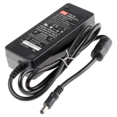 MEAN WELL 60W Power Brick AC/DC Adapter 12V dc Output, 5A Output