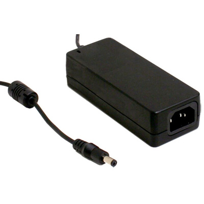 MEAN WELL 60W Power Brick AC/DC Adapter 15V dc Output, 4A Output