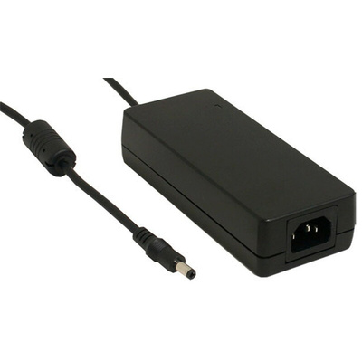 MEAN WELL 90W Power Brick AC/DC Adapter 48V dc Output, 1.87A Output