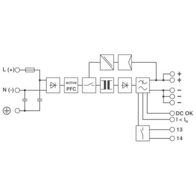 Phoenix Contact QUINT-PS/1AC/24DC/20 Switch Mode DIN Rail Power Supply, 85 → 264V ac ac Input, 24V dc dc Output,