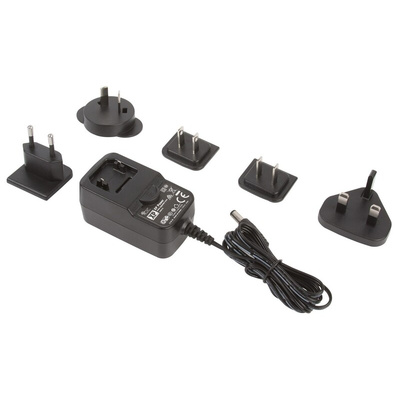 XP Power 12W Plug-In AC/DC Adapter 12V dc Output, 1A Output