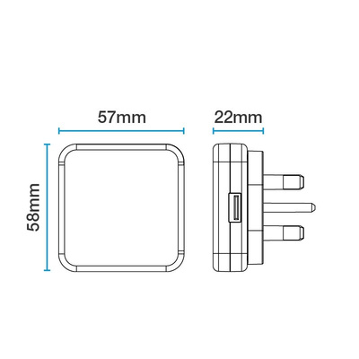 Masterplug 10.5W Plug-In AC/DC Adapter 5V dc Output, 2.1A Output