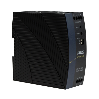 PULS PIANO Switch Mode DIN Rail Power Supply, 230V ac, 24V dc dc Output, 10A Output, 240W
