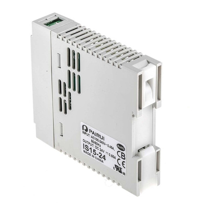 RS PRO Switch Mode DIN Rail Power Supply, 230V ac, 24V dc dc Output, 650mA Output, 15W