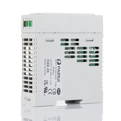 RS PRO Switch Mode DIN Rail Power Supply, 230V ac, 24V dc dc Output, 1.3A Output, 30W